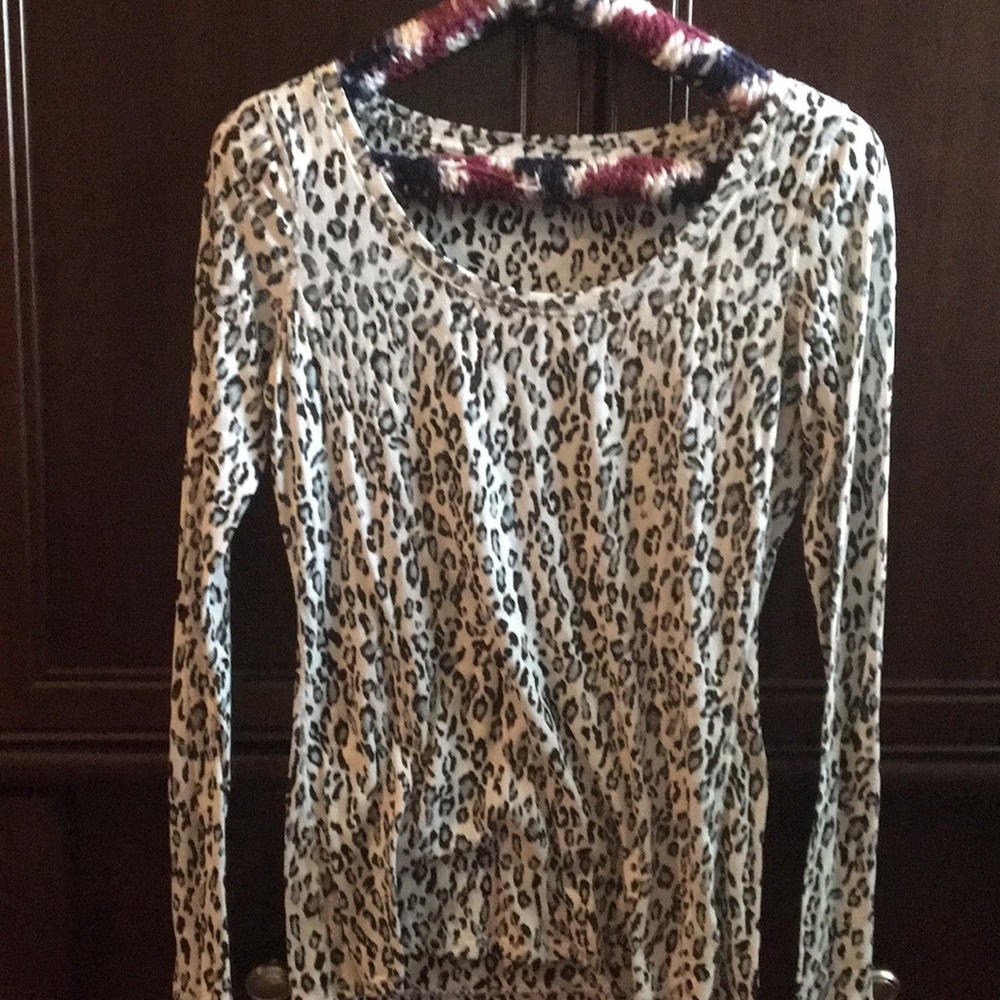 Leopard print long sleeve shirt